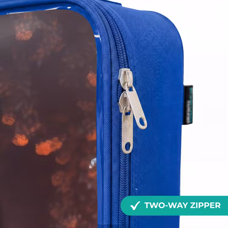 Children's suitcase - Blue - Golden brown horse among flowers — 6