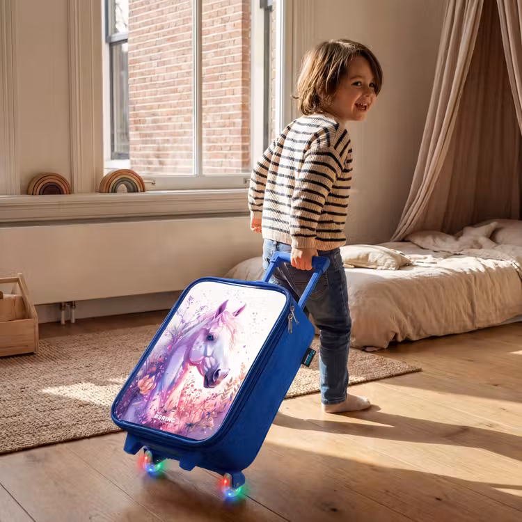 Children's suitcase - Blue - Pearl-like Pony — 2