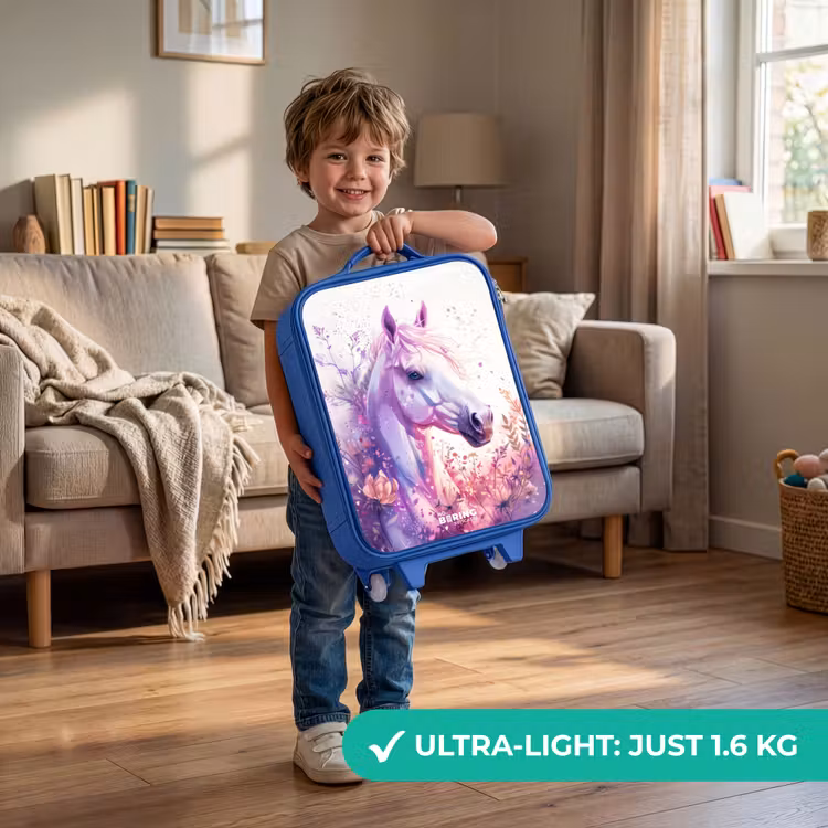 Children's suitcase - Blue - Pearl-like Pony — 3