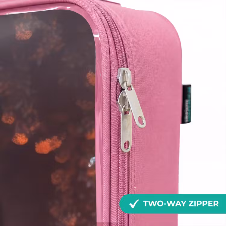 Children's suitcase - Pink - Golden brown horse among flowers — 4