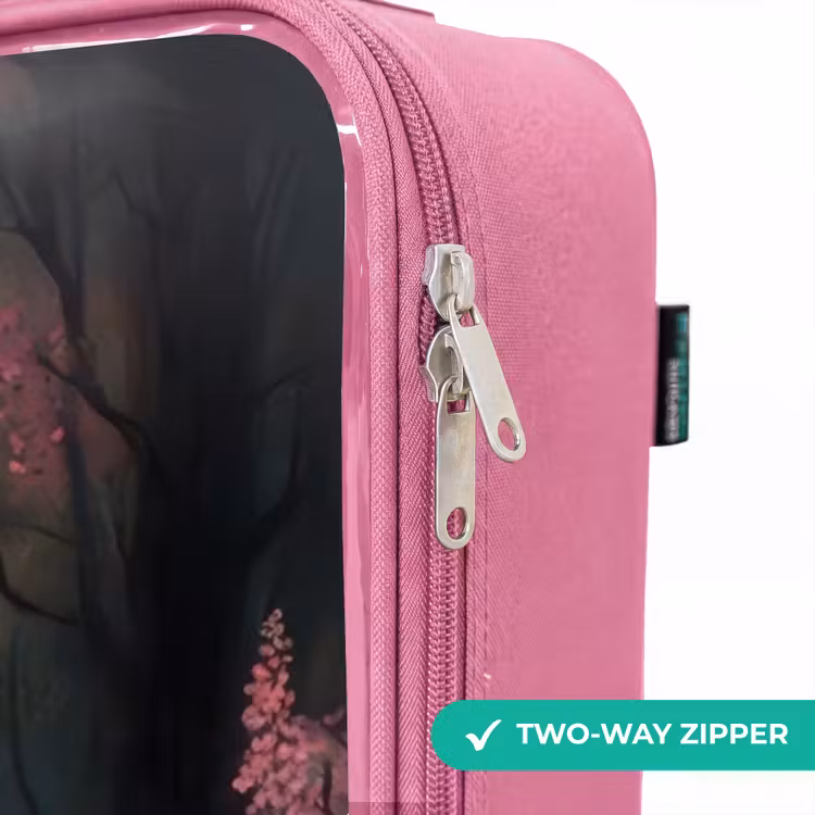 Children's suitcase - Pink - Light brown horse among pink flowers — 4