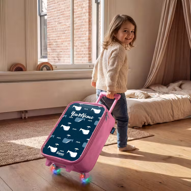 Children's suitcase - Pink - Whale World — 2