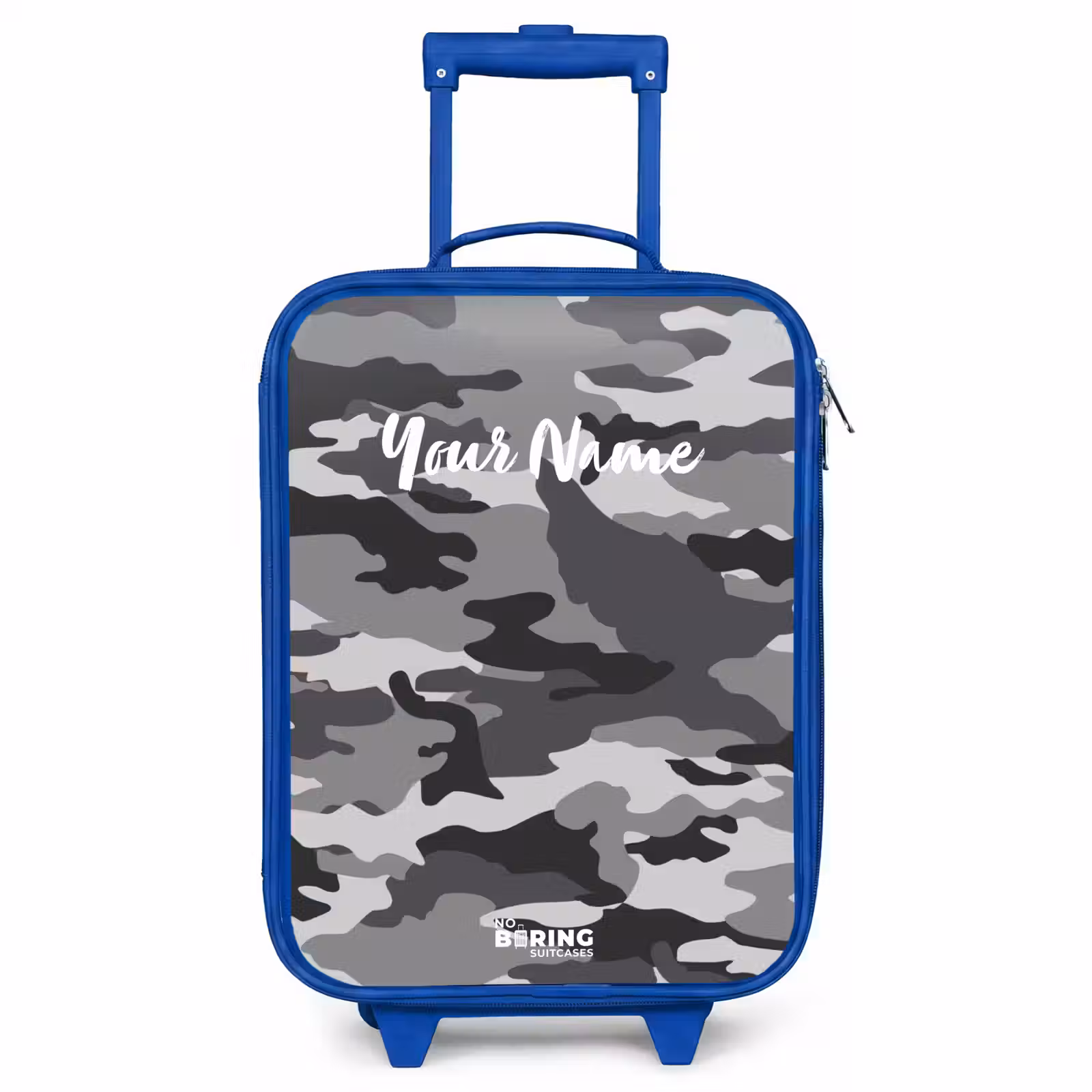 Children's suitcase - Blue - Camo Gray — 1