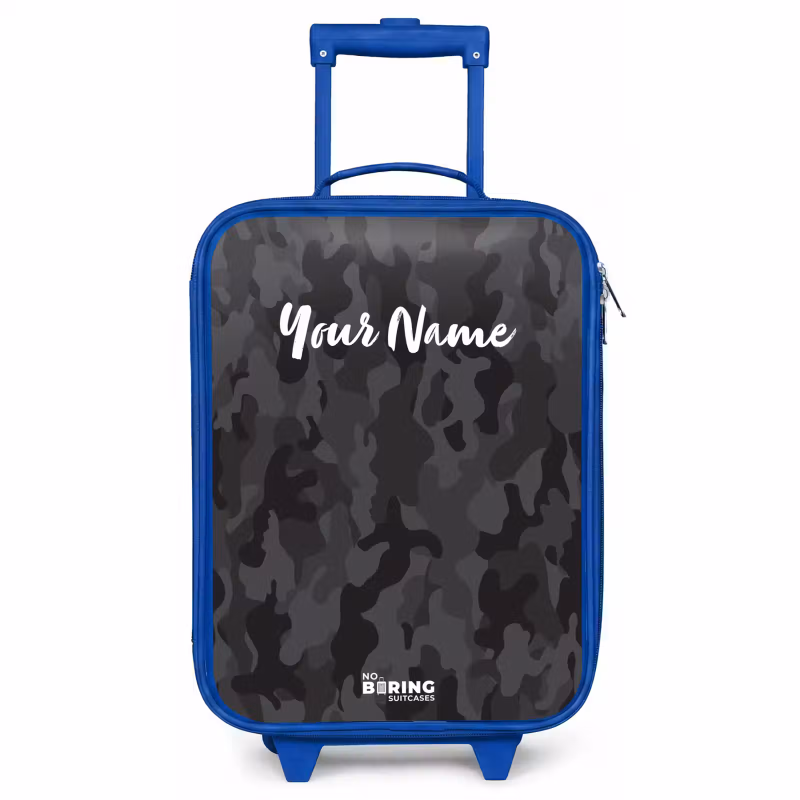Children's suitcase - Blue - Green camouflage print — 1