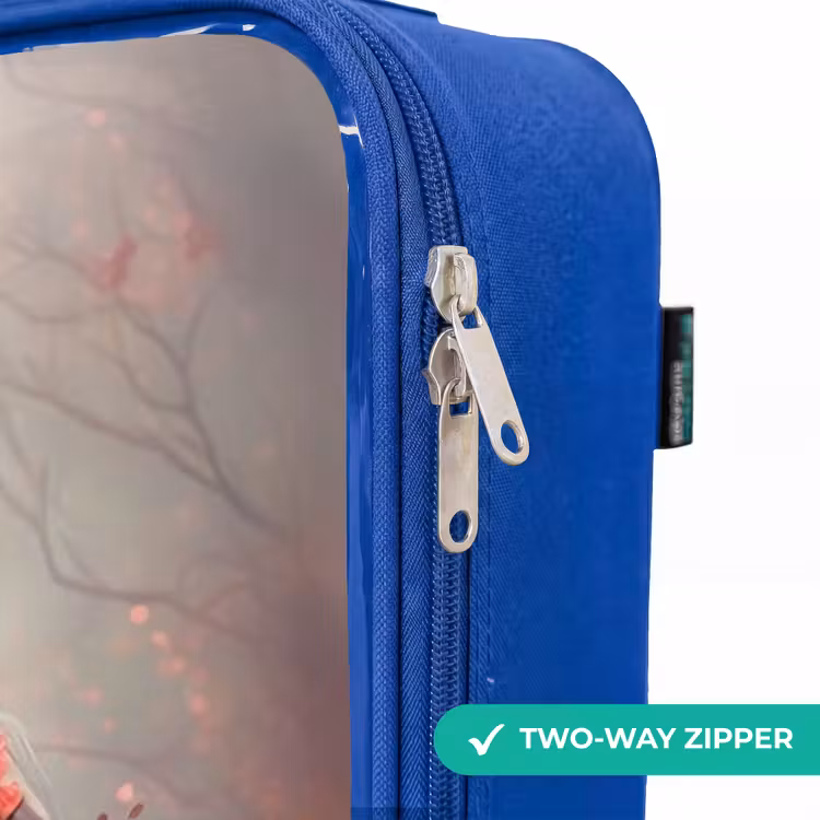 Children's suitcase - Blue - Brown horse in autumn — 6