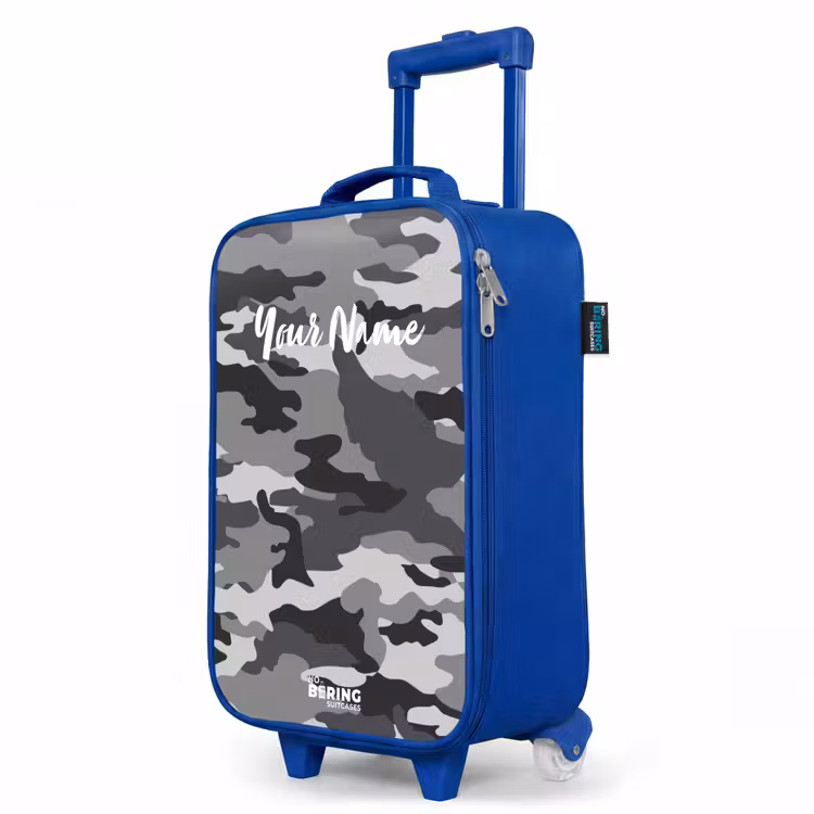 Children's suitcase - Blue - Camo Gray — 5