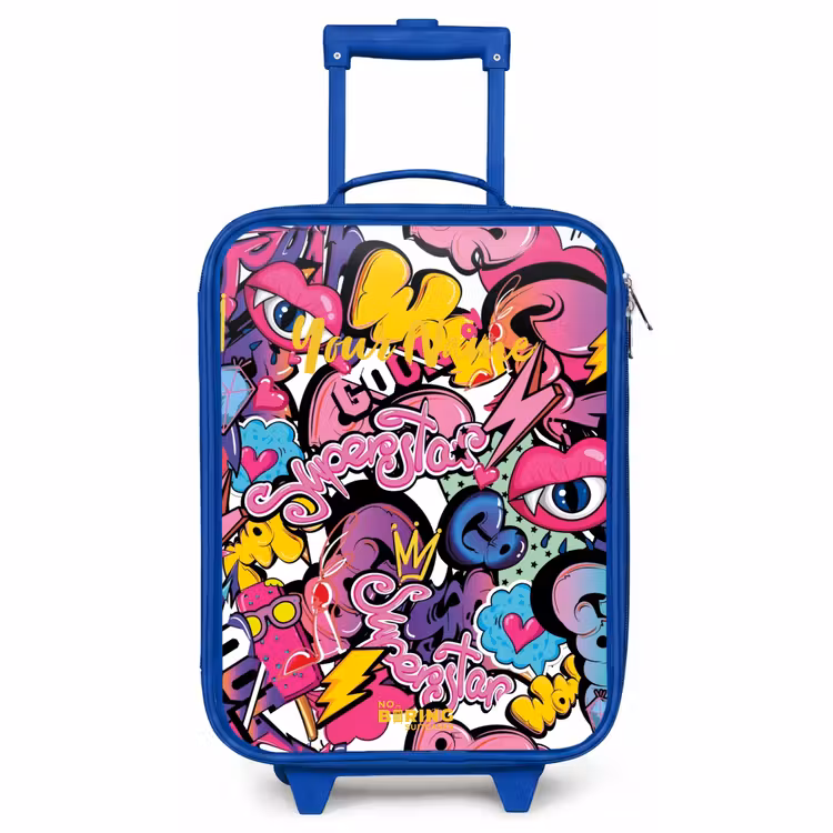 Children's suitcase - Blue - Girly graffiti — 1