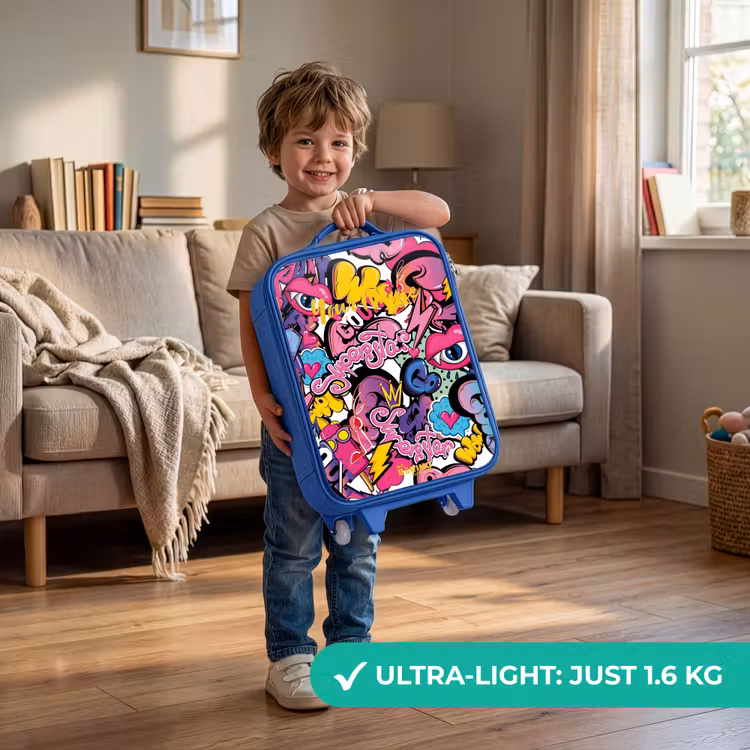 Children's suitcase - Blue - Girly graffiti — 3