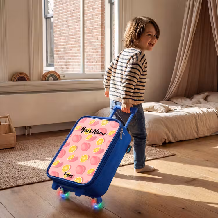 Children's suitcase - Blue - Pink limoncello — 2