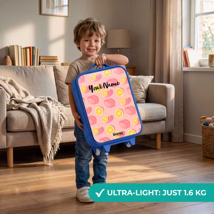 Children's suitcase - Blue - Pink limoncello — 3