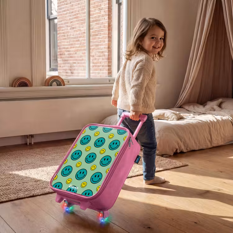 Children's suitcase - Pink - All smiles green — 2