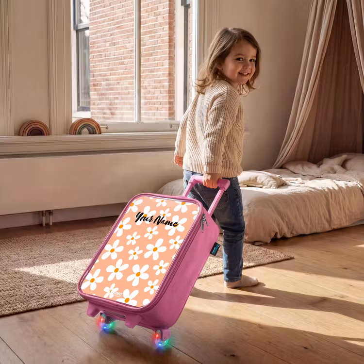 Children's suitcase - Pink - Daisy mania peach — 2