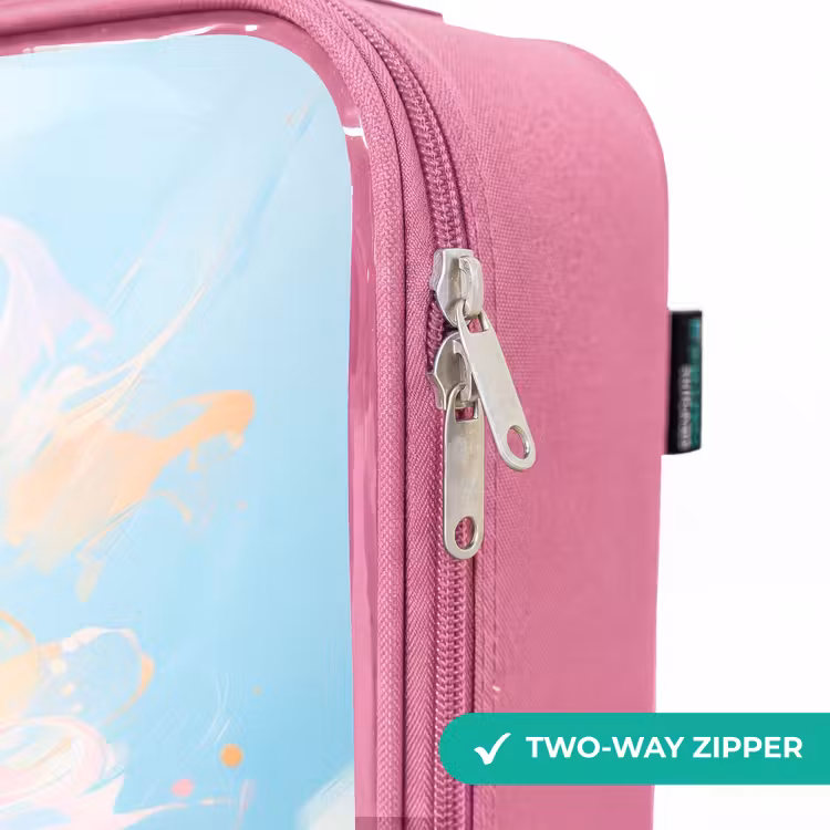 Children's suitcase - Pink - Galloping horse with colorful background — 4