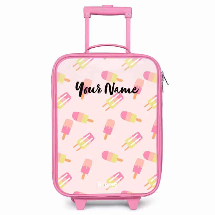 Children's suitcase - Pink - Swirling water ices — 1