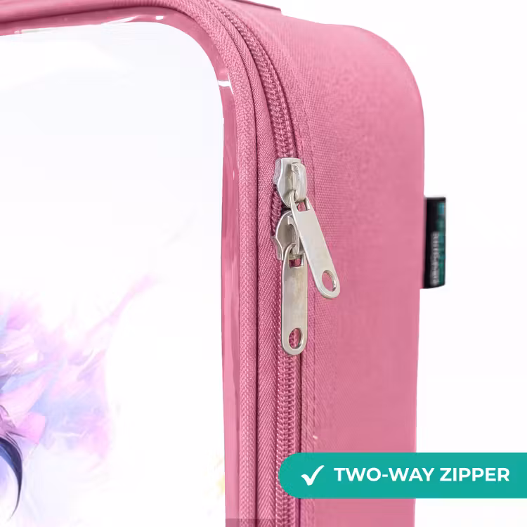 Children's suitcase - Pink - Watercolor horse with purple mane — 4