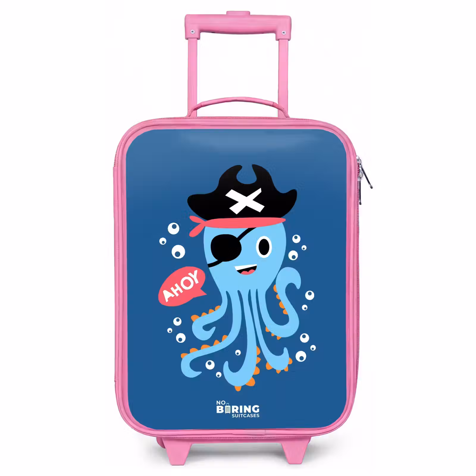 Children's suitcase - Pink - Pirate octopus with a hat — 1