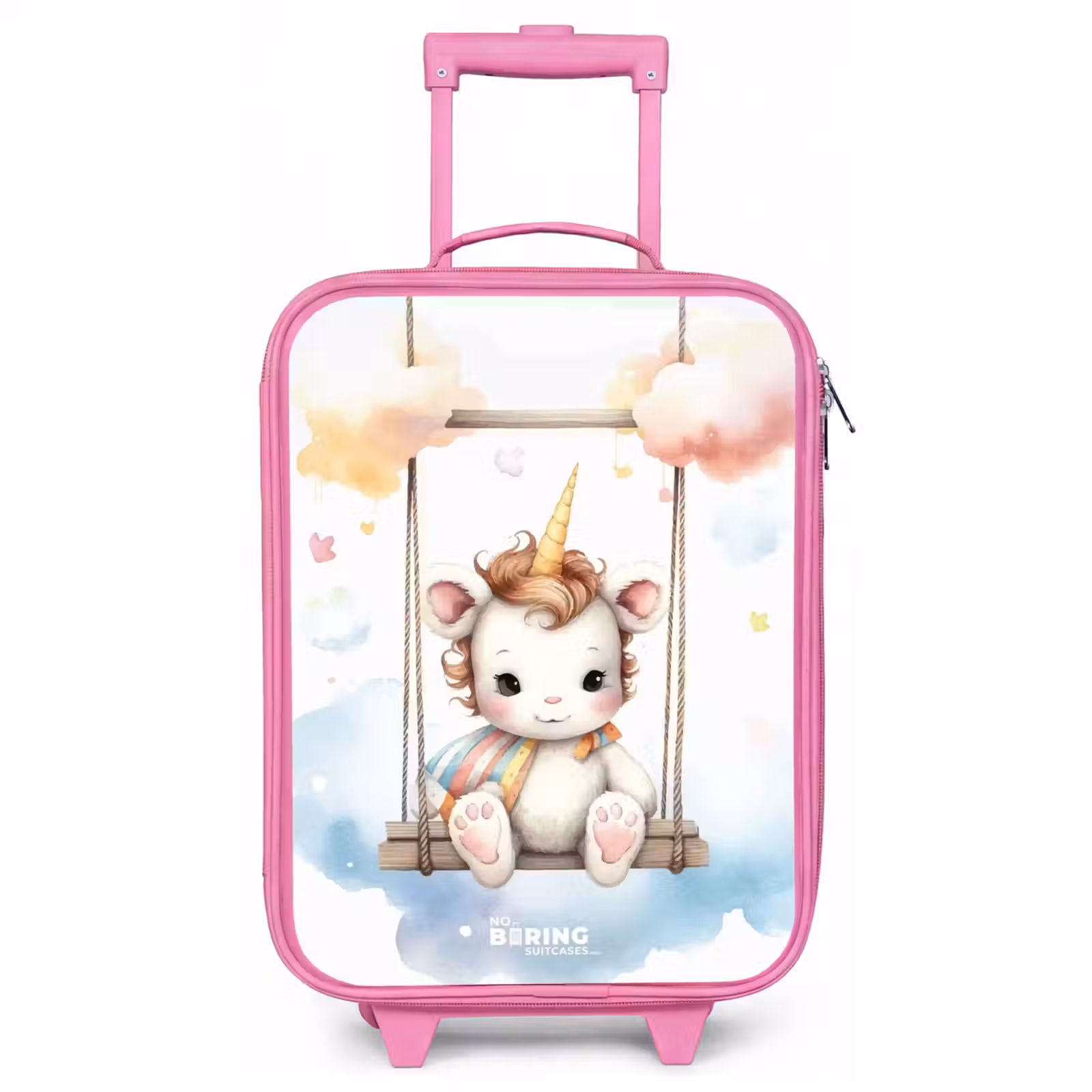 Children's suitcase - Pink - Rocking baby unicorn — 1