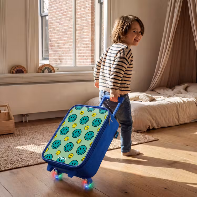 Children's suitcase - Blue - All smiles green — 2