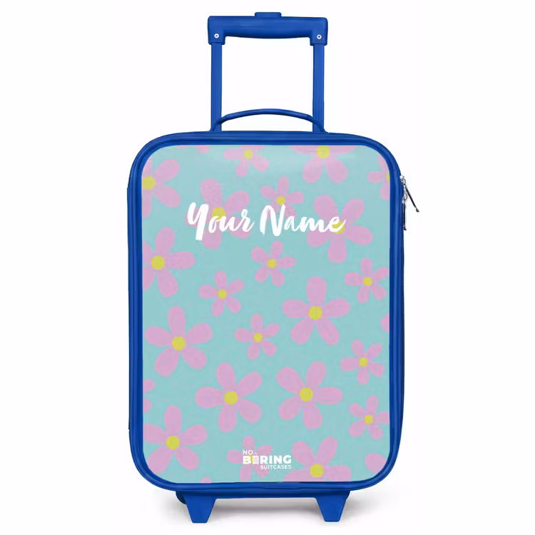 Children's suitcase - Blue - Daisy mania mint — 1