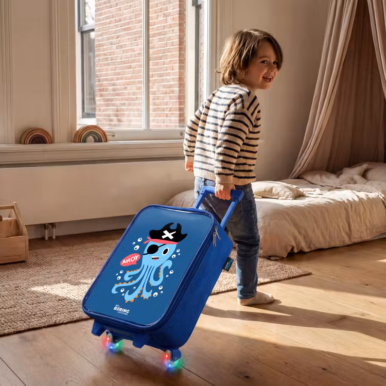 Children's suitcase - Blue - Pirate octopus with a hat — 2