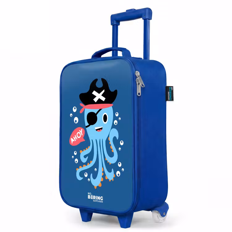 Children's suitcase - Blue - Pirate octopus with a hat — 5