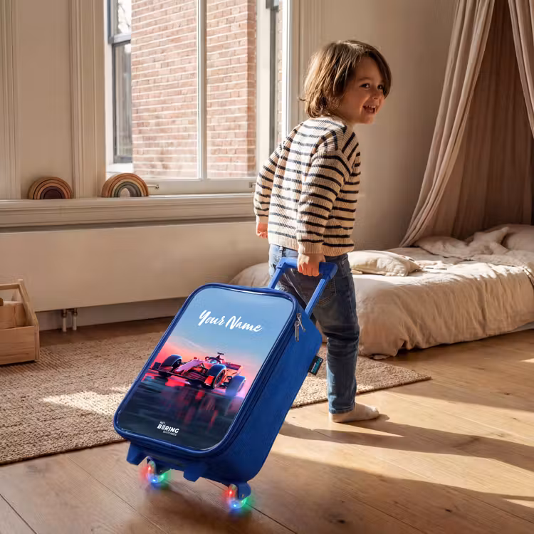 Children's suitcase - Blue - Red racer — 2