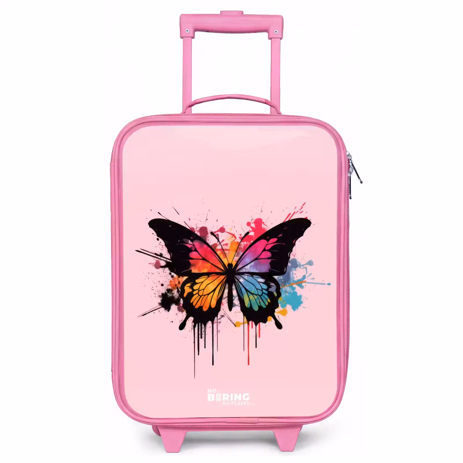 Children's suitcase - Pink - Butterfly Paint — 1