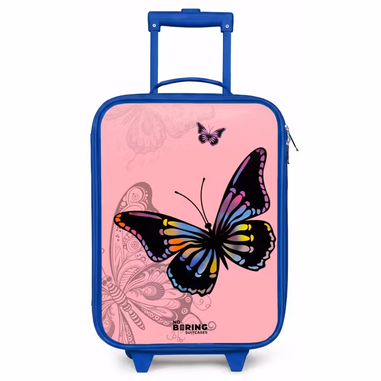 Children's suitcase - Blue - Bubblegum butterfly — 1
