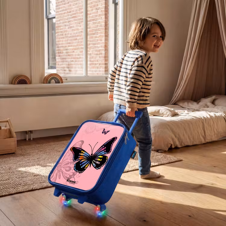 Children's suitcase - Blue - Bubblegum butterfly — 2