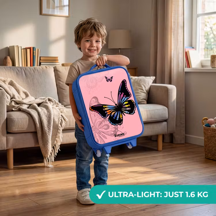 Children's suitcase - Blue - Bubblegum butterfly — 3