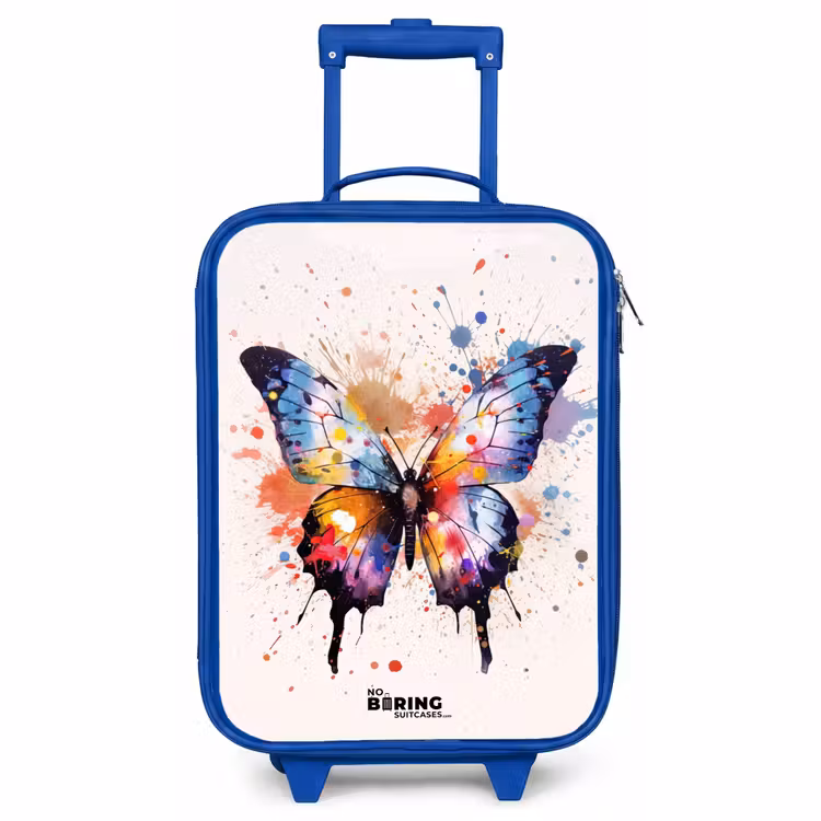 Children's suitcase - Blue - Butterfly explosion — 1