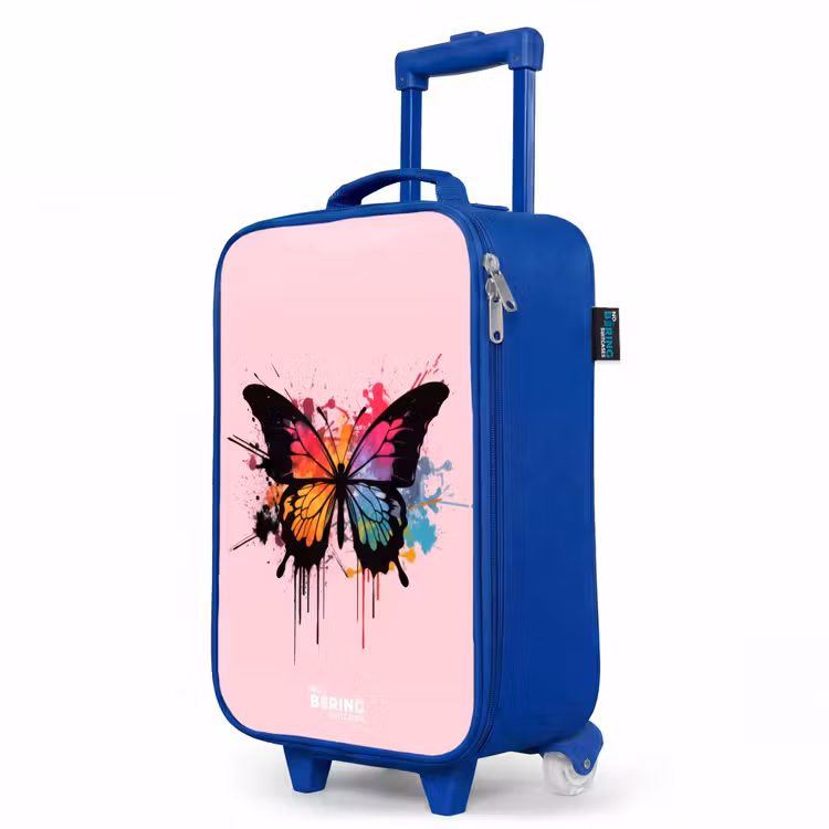 Children's suitcase - Blue - Butterfly Paint — 5