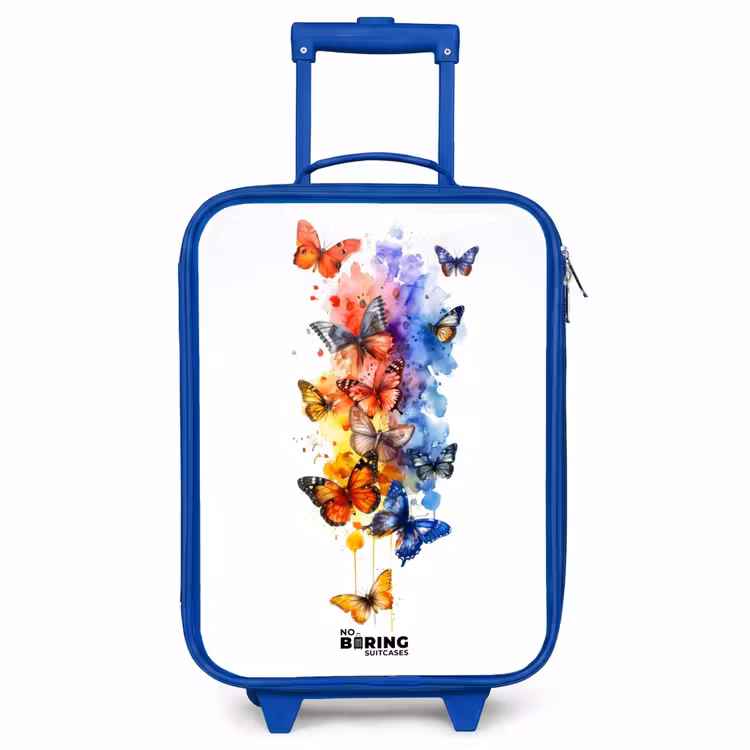 Children's suitcase - Blue - Butterfly Swarm — 1