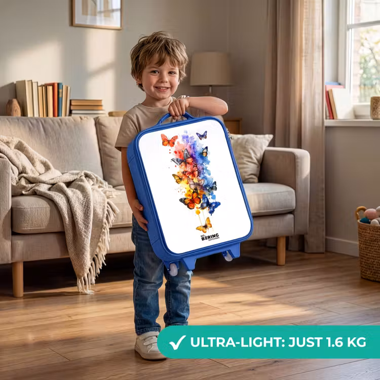 Children's suitcase - Blue - Butterfly Swarm — 3