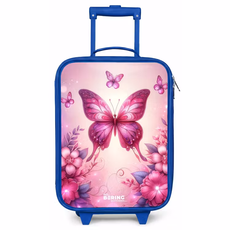 Children's suitcase - Blue - Butterfly Valley — 1