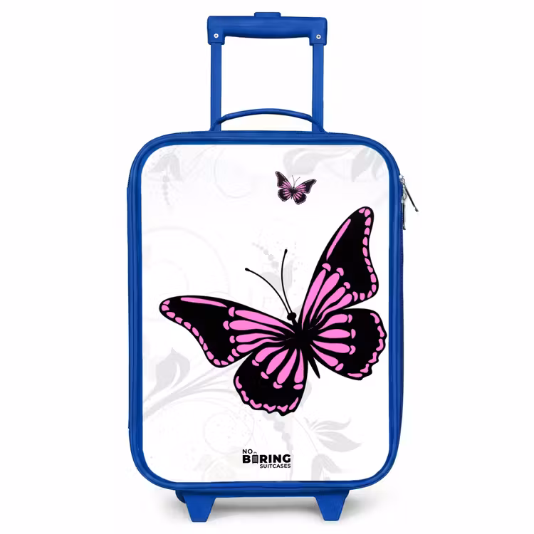 Children's suitcase - Blue - Magenta monarch — 1