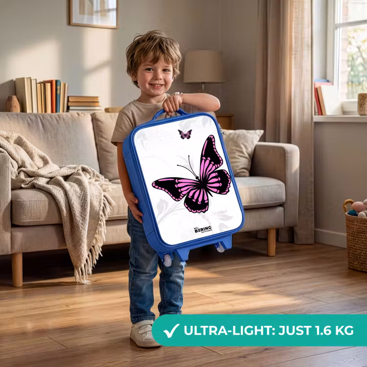 Children's suitcase - Blue - Magenta monarch — 3