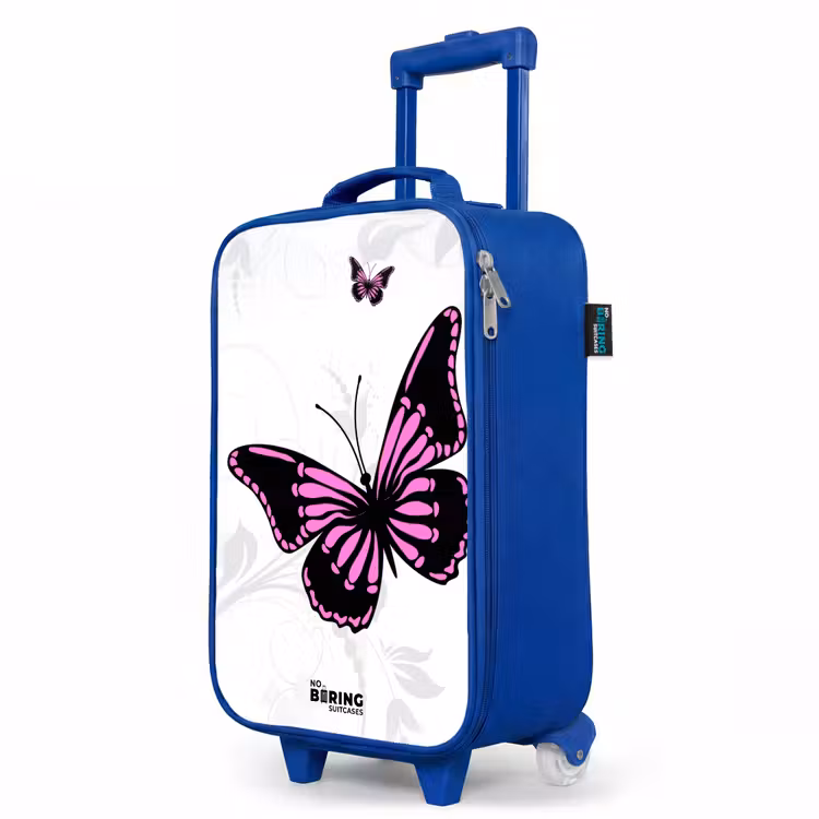 Children's suitcase - Blue - Magenta monarch — 5