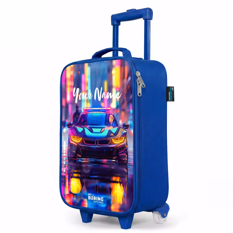 Children's suitcase - Blue - Neon nightcar — 5