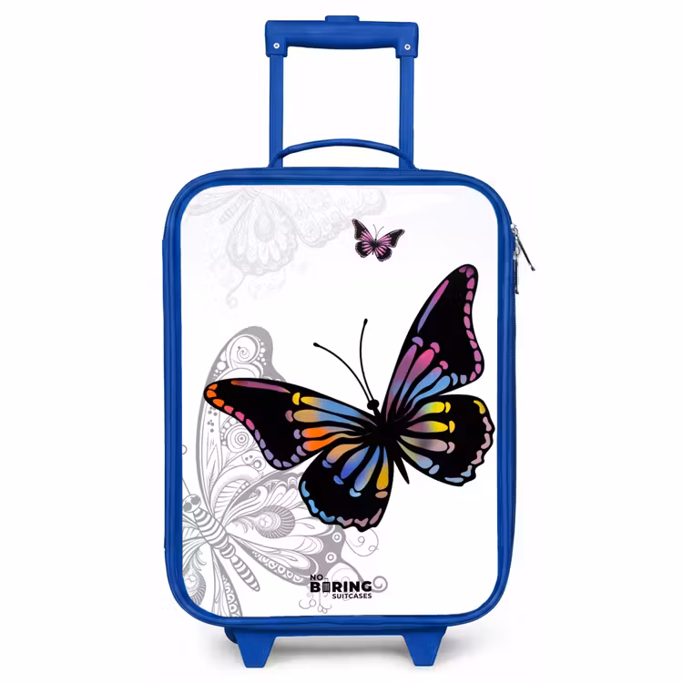 Children's suitcase - Blue - Petal papillon — 1