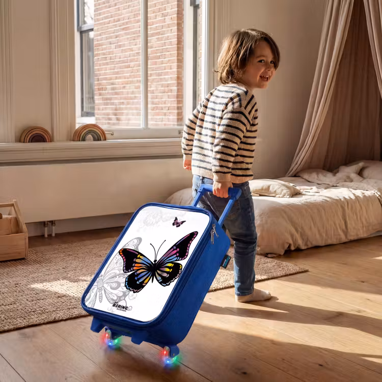 Children's suitcase - Blue - Petal papillon — 2