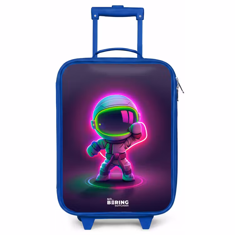 Children's suitcase - Blue - Space karate neon — 1