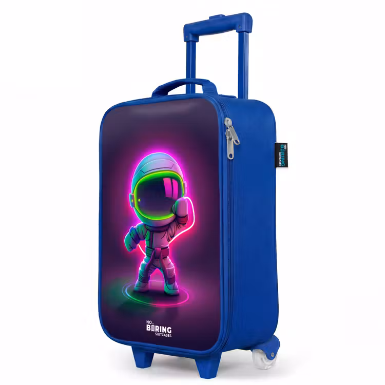Children's suitcase - Blue - Space karate neon — 5