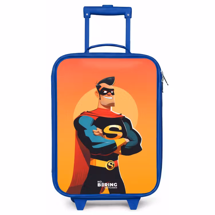 Children's suitcase - Blue - Sunny superhero — 1