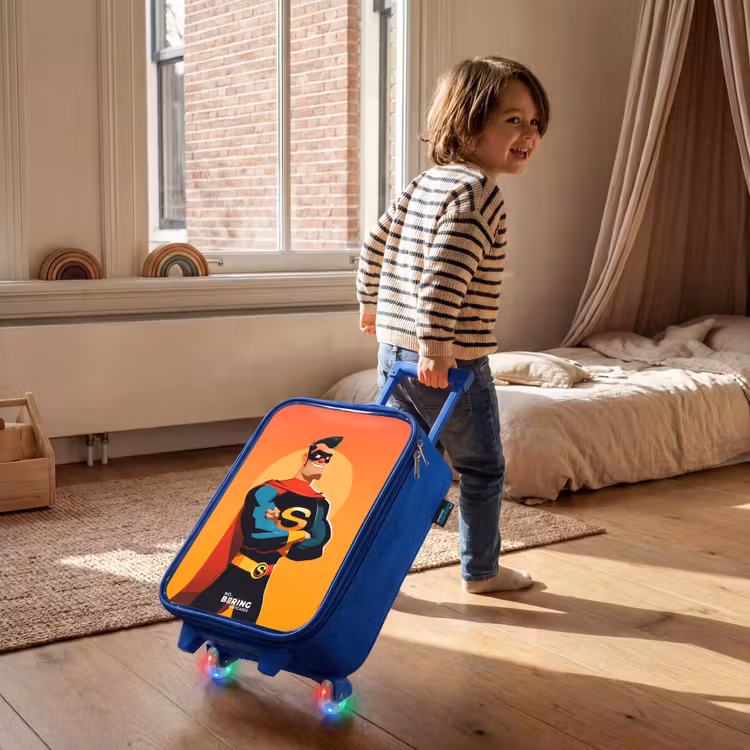 Children's suitcase - Blue - Sunny superhero — 2