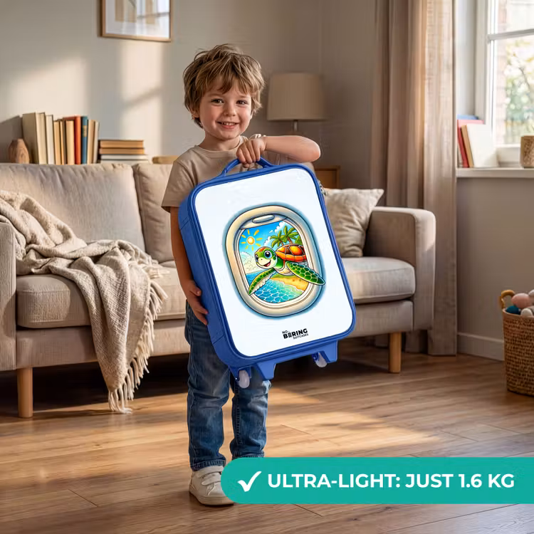 Children's suitcase - Blue - Turtle at a tropical beach — 3