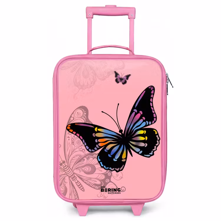 Children's suitcase - Pink - Bubblegum butterfly — 1