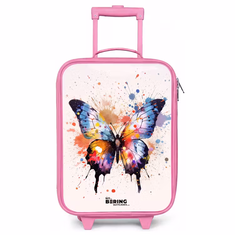 Children's suitcase - Pink - Butterfly explosion — 1