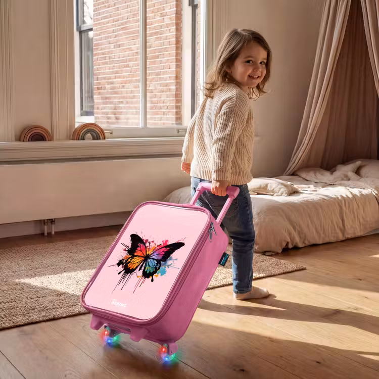 Children's suitcase - Pink - Butterfly Paint — 2