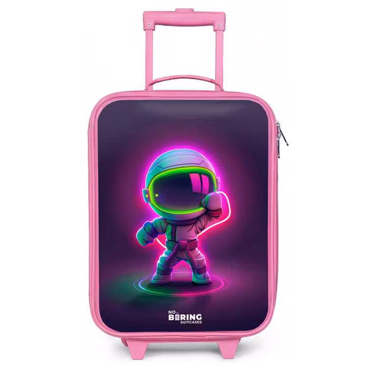Children's suitcase - Pink - Space karate neon — 1